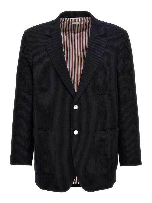 Thom Browne Blazer - Bleu - Noir - Homme | MJR094A006455415