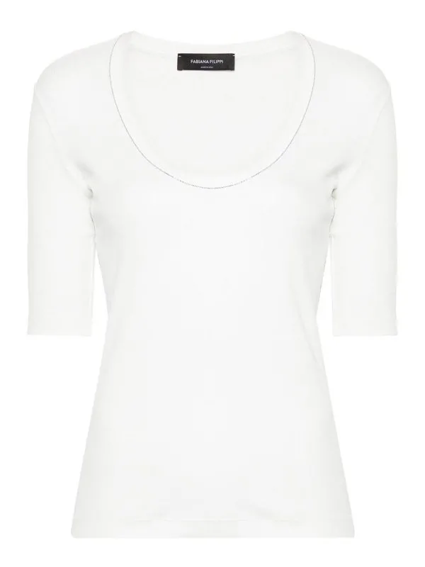 Fabiana Filippi T-Shirt - Blanc - Blanc | JED264F104N5660142