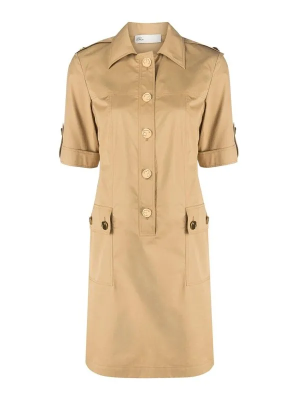 Tory Burch Robe Au Genou - Beige - Beige - Femme | 148304927
