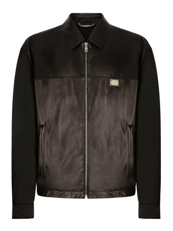 Dolce & Gabbana Blouson En Cuir - Noir - Noir | G9AUILHULUIN0000