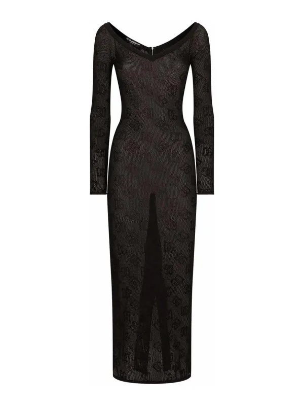 Dolce & Gabbana Maxi Robe - Noir - Noir - Femme | FXS04TJFMALN0000