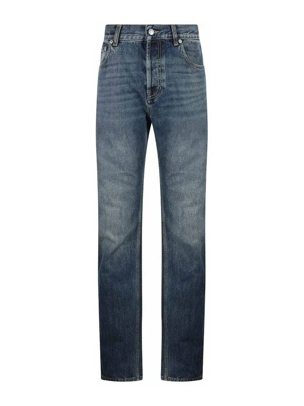 Alexander Mcqueen Jean Droit - Bleu - Bleu | 794082QYAA54211
