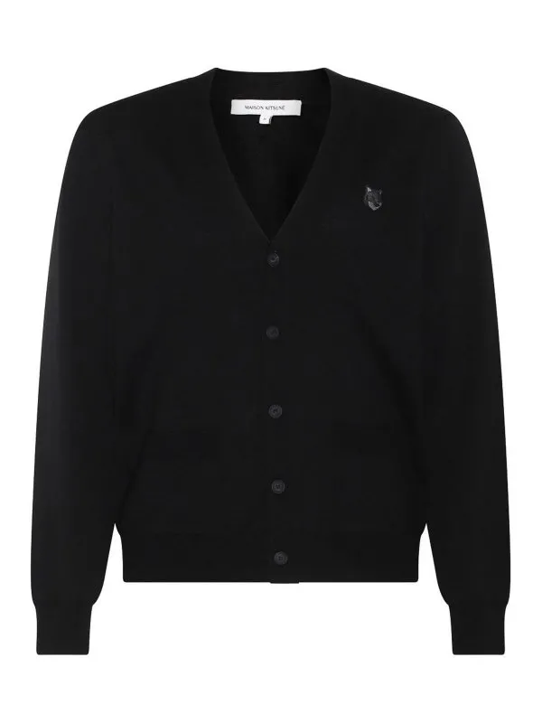 Maison Kitsuné Pull Col Rond - Noir - Noir | MM00509KT1036P199