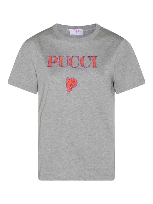 Emilio Pucci T-Shirt - Gris - Gris - Femme | 4HTP764H983A52