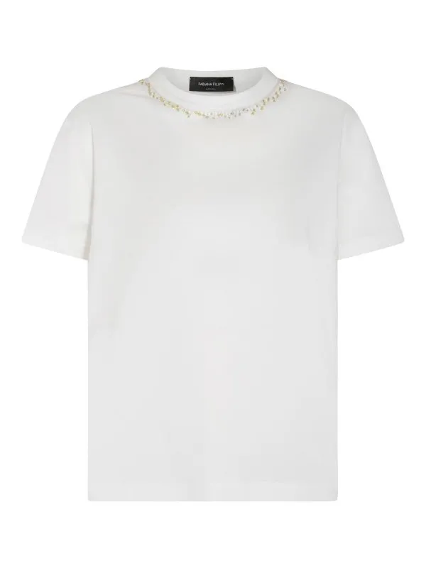 Fabiana Filippi T-Shirt - Blanc - Blanc | JED274F445H4780142