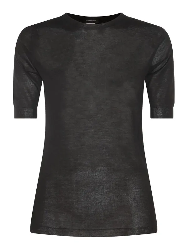 Fabiana Filippi Pull Col Rond - Noir - Noir | MAD264F003N907825