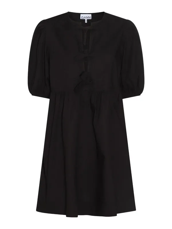 Ganni Robe Au Genou - Noir - Noir - Femme | F9005099 | thebs.com