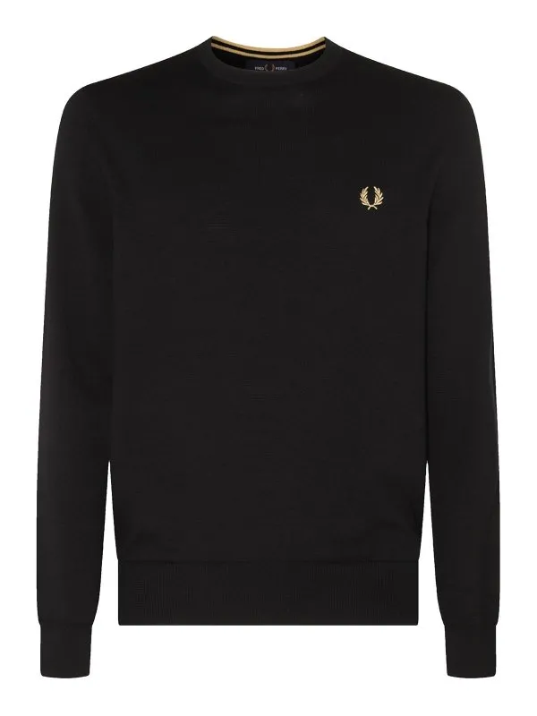 Fred Perry Pull Col Rond - Noir - Noir - Homme | K9601198