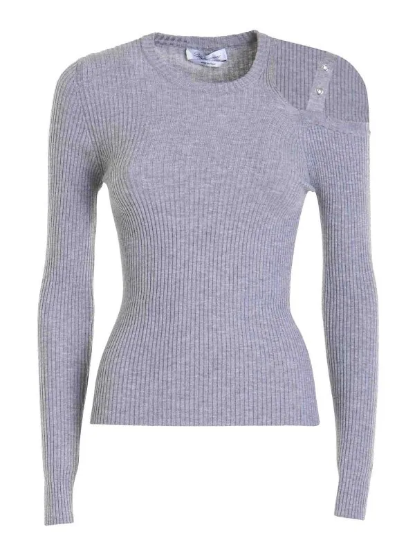 Blumarine Pull Col Rond - Gris - Gris - Femme | A322M392AN0966