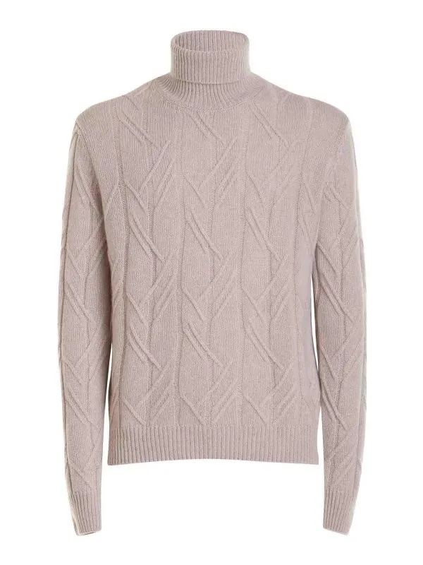 Corneliani Pull Col Roulé - Beige - Beige | 92M5443825171036
