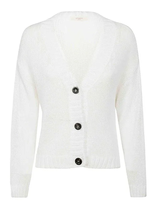 Zanone Cardigan - Blanc - Blanc - Femme | 853217ZA435Z0001
