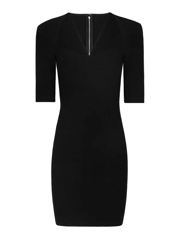 Dolce & Gabbana Robe Au Genou - Noir - Noir | F6AUTTFUGKFN000