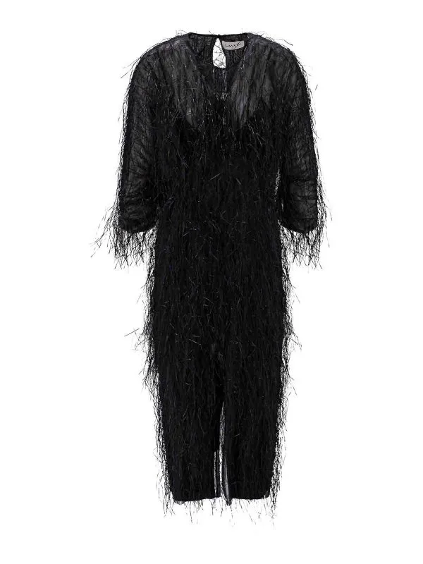 Lanvin Robe Au Genou - Noir - Noir - Femme | RWDR011257671010