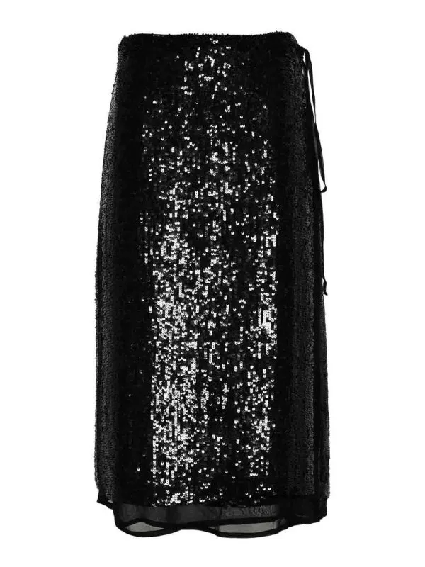 P.A.R.O.S.H. Jupe Midi - Noir - Noir - Femme | D620684GABRIEL013