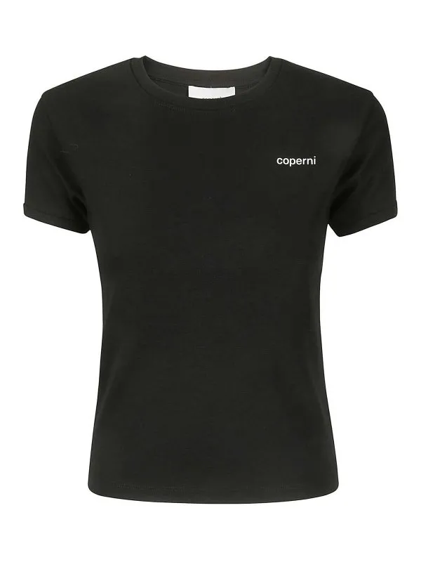 Coperni T-Shirt - Noir - Noir - Femme | COPJS07F5012BLKWHT