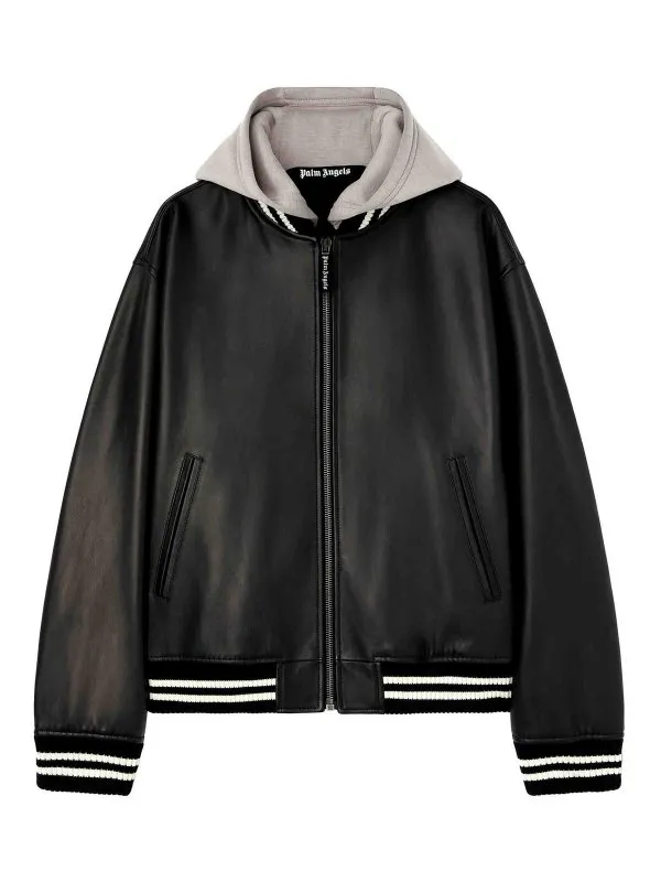 Palm Angels Bomber - Noir - Noir - Homme | PMJA043S25LEA0011003