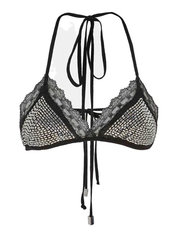 The Attico Top - Noir - Noir - Femme | 250WCL00001100