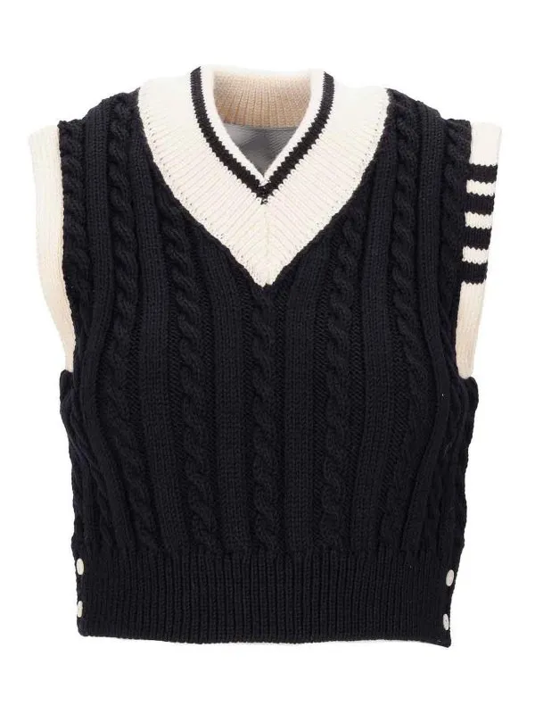 Thom Browne Gilet - Bleu Foncé - Bleu Foncé | FKV205AY1024415