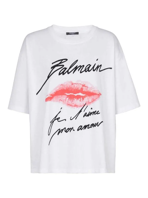 Balmain T-Shirt - Blanc - Blanc - Femme | EF1EG110GE45GQV