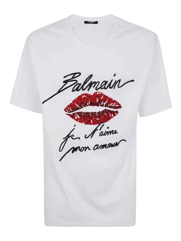 Balmain T-Shirt - Blanc - Blanc - Homme | EH1EH170PC74GQV