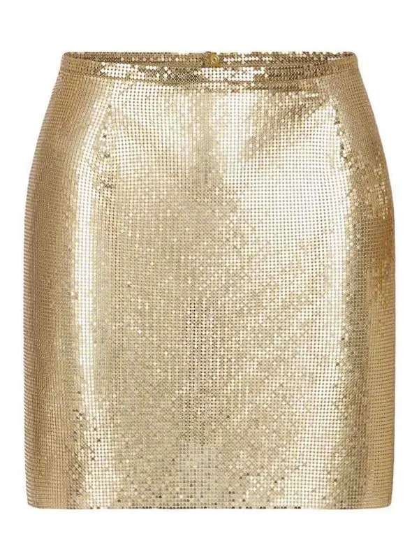 Rabanne Jupe Midi - Argent - Or - Femme | 25PIJU012MH0006P794