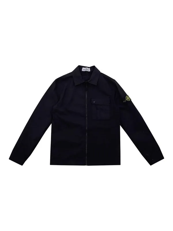 Stone Island Junior Veste Casual - Bleu | K1S161200001S0001V0020