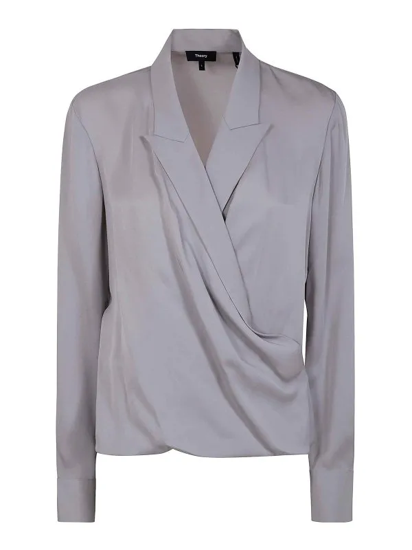 Theory Chemise - Gris - Gris - Femme | O1102503B6M | thebs.com