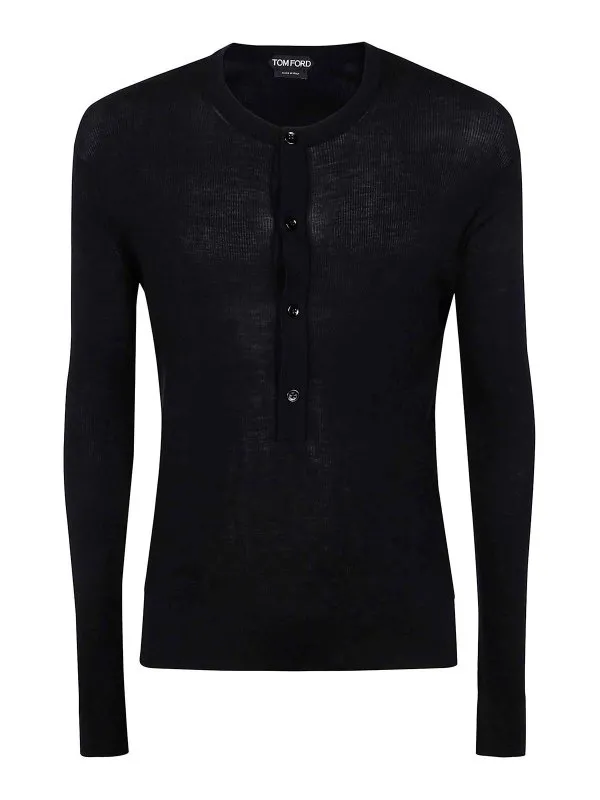 Tom Ford Pull Col Rond - Noir - Noir - Homme | KYL023YMS081F24LB999