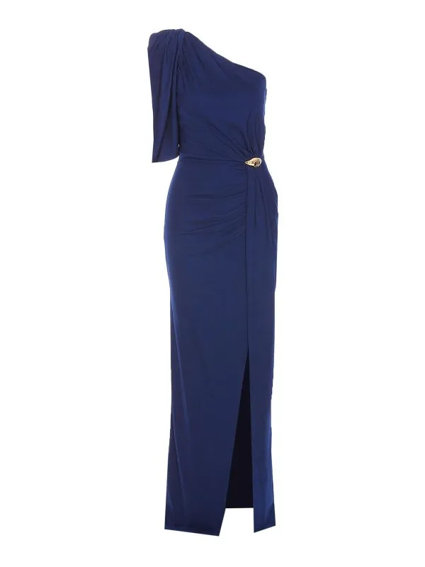 Elisabetta Franchi Robe Au Genou - Bleu - Bleu | ABR0551E2DC8