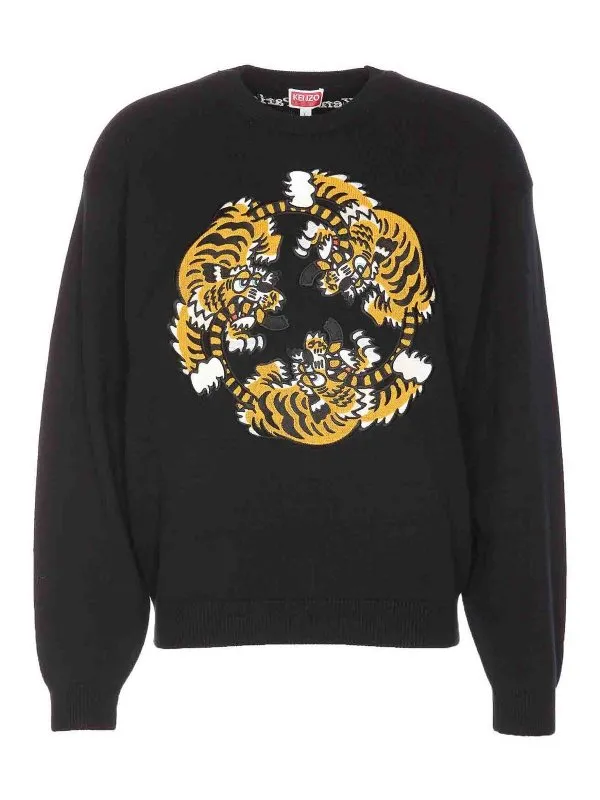 Kenzo Pull Col Rond - Noir - Noir - Homme | FF58PU7133CR99J