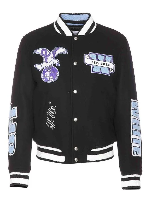 Off-White Bomber - Noir - Noir - Homme | OMEH053S25FAB0011049