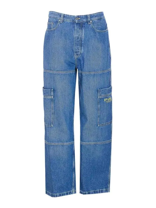 Off-White Jean Bootcut - Bleu - Bleu - Homme | OMYA18QS25DEN0014250