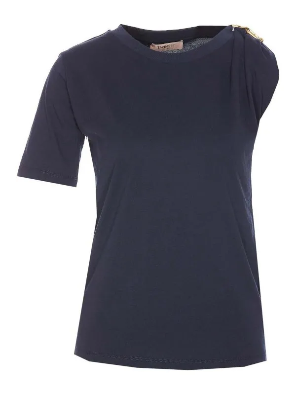 Twinset T-Shirt - Bleu - Bleu - Femme | 251TP264000238