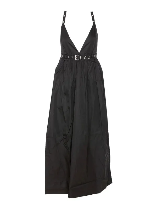 Ganni Robe Au Genou - Noir - Noir - Femme | W0030099 | thebs.com