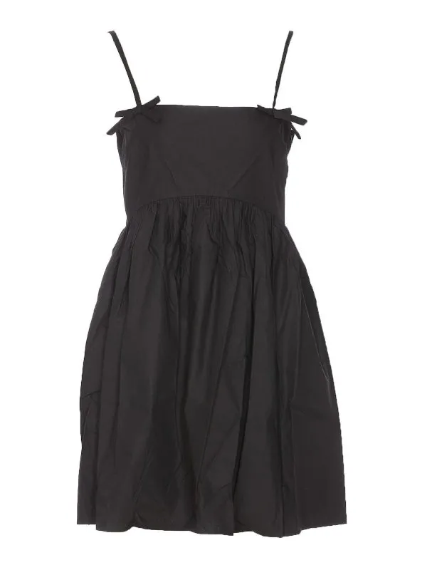 Ganni Robe Au Genou - Noir - Noir - Femme | W0194099 | thebs.com