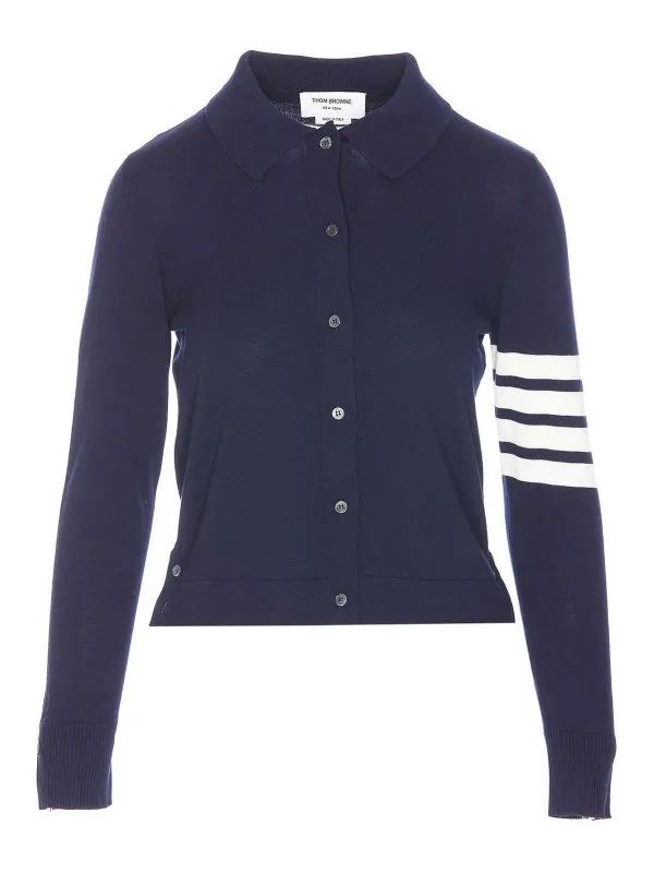 Thom Browne Polo - Bleu - Bleu - Femme | FKL003AY3036415