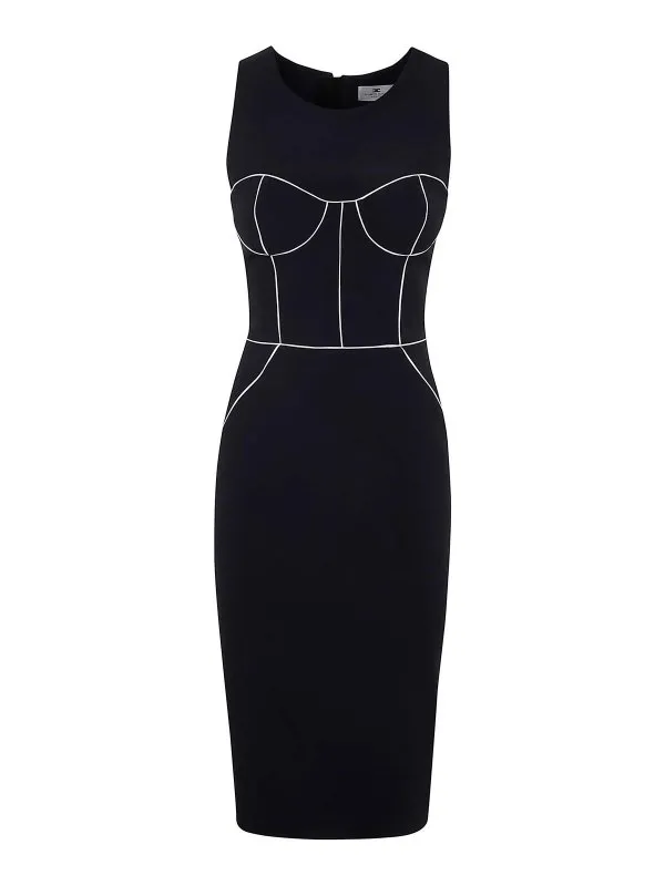Elisabetta Franchi Robe Au Genou - Noir - Noir | AB72451E2685