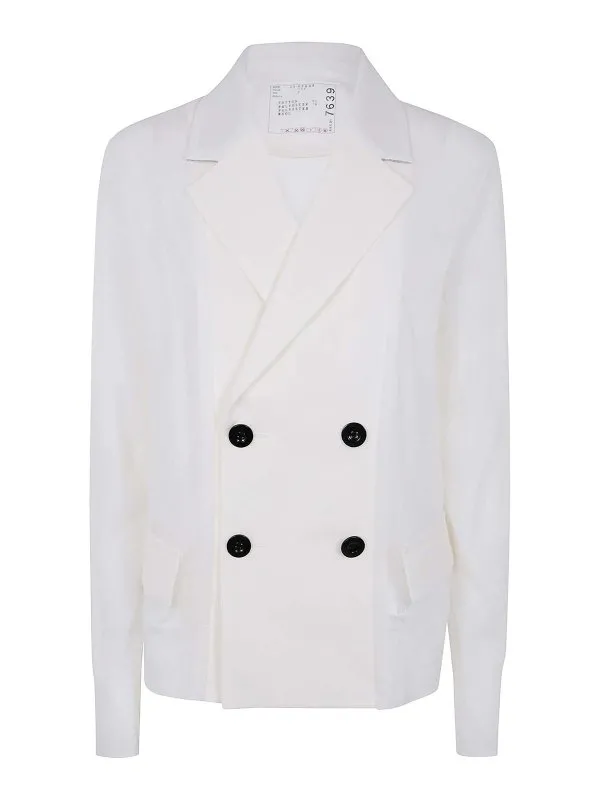 Sacai Veste Casual - Blanc - Blanc - Femme | 2507639151