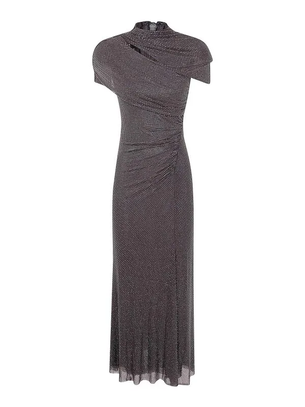 Self Portrait Robe Au Genou - Gris - Gris - Femme | RS25077MGR