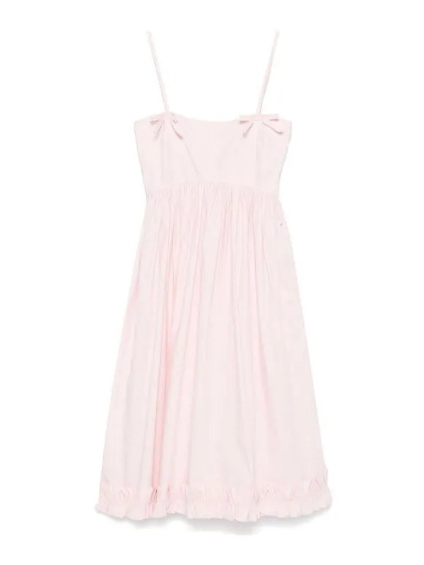 Ganni Robe Au Genou - Blanc - Blanc - Femme | W0325868