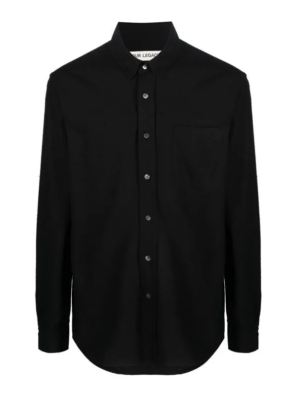 Our Legacy Chemise - Noir - Noir - Homme | COCSBSSILK