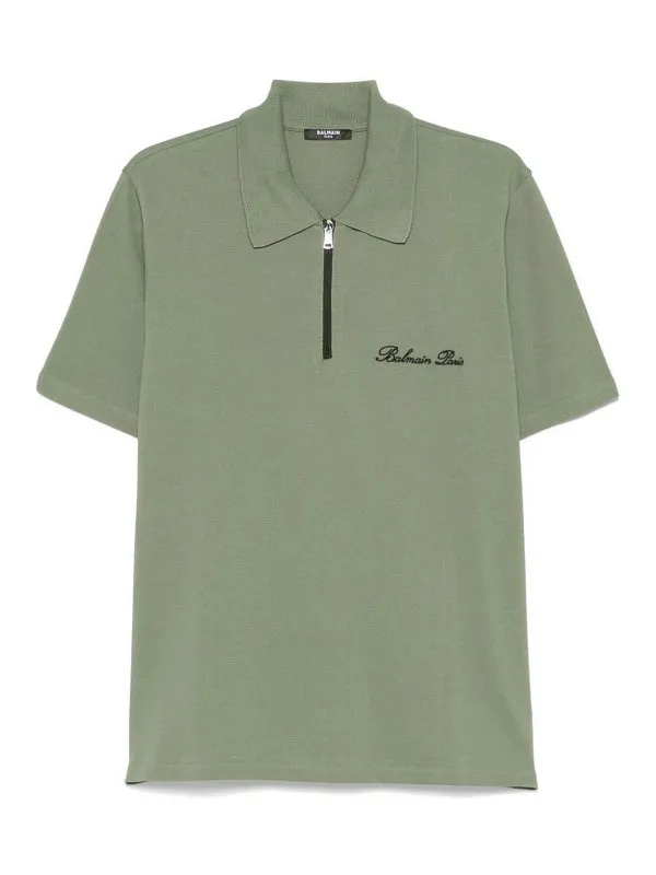 Balmain Polo - Vert - Vert - Homme | DH1GC028BC78UMD