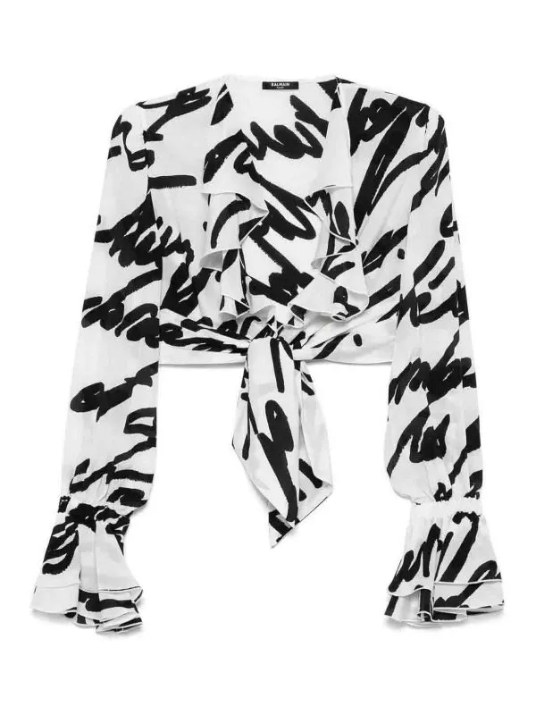 Balmain Blouse - Noir - Noir - Femme | EF1HU296SE62GAB