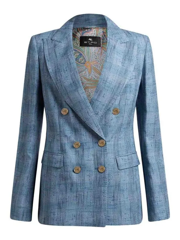 Etro Blazer - Bleu Clair - Bleu Clair | WRCA001099TTE36S9883