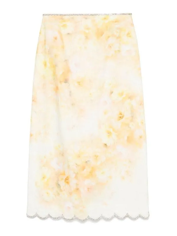 Zimmermann Jupe Midi - Jaune - Jaune - Femme | 2163SR251YFL