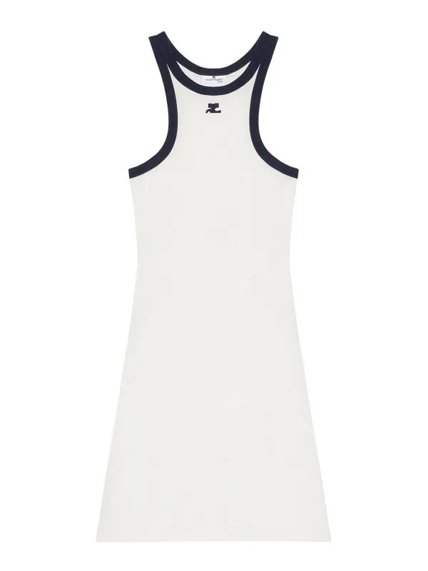 Courreges Pull Col Rond - Blanc - Blanc | 125JRO577JS02030083