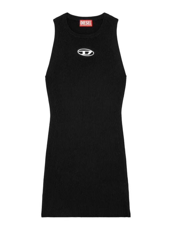 Diesel Pull Col Rond - Noir - Noir - Femme | A174490DLAX9XX