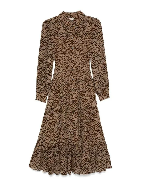 Michael Kors Robe Au Genou - Marron - Marron | MR582L7GRY214