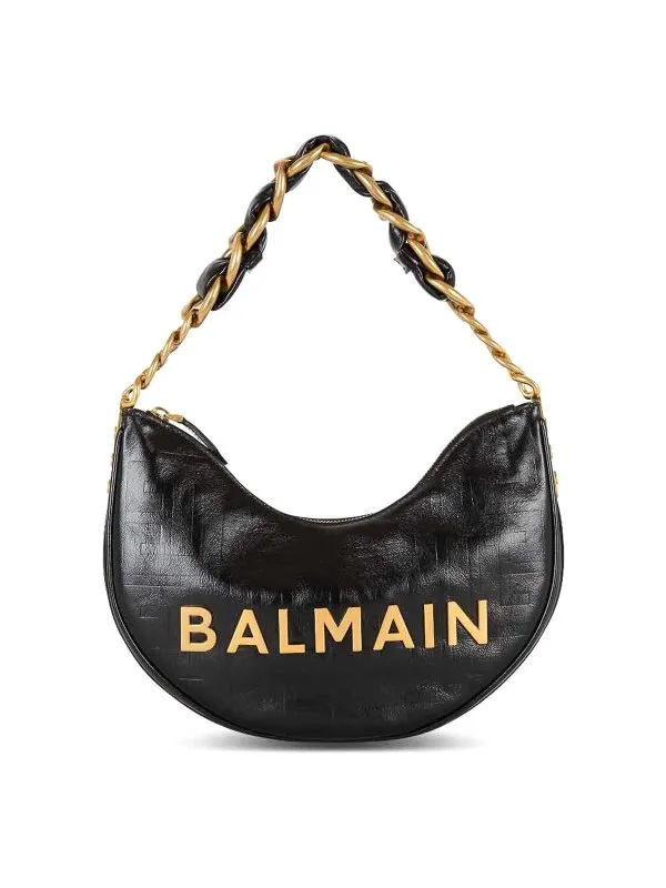 Balmain Sac Porté Épaule - Noir - Noir - Femme | EN1BQ954LETF0PA