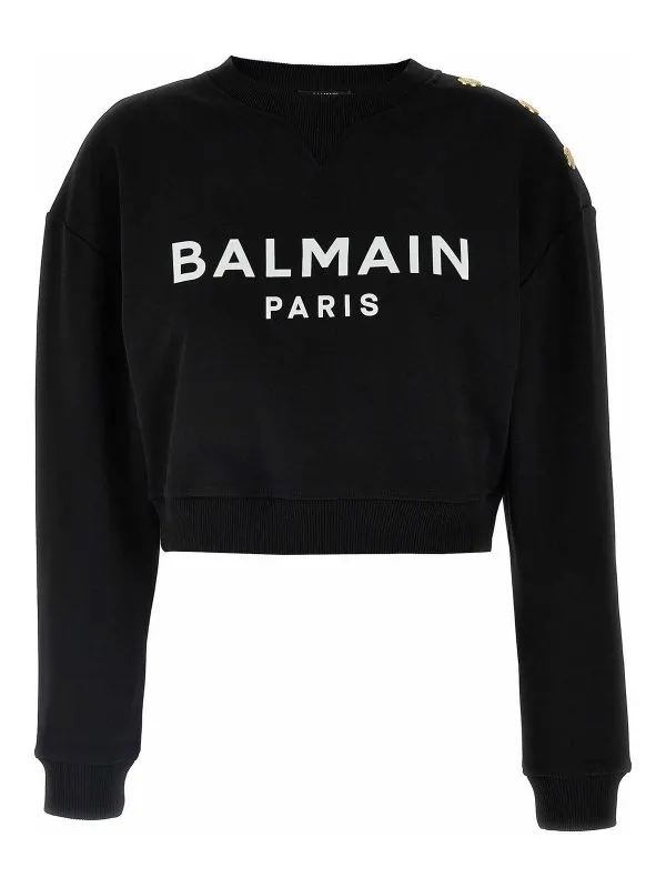 Balmain Sweat-Shirts - Blanc - Blanc - Femme | EF1JQ002BB02EAB
